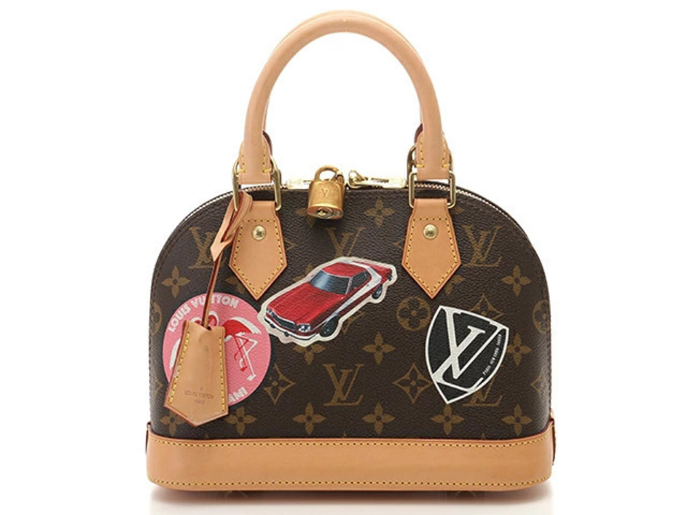 LOUIS VUITTON Alma Shoulder Bag Monogram World Tour Sticker